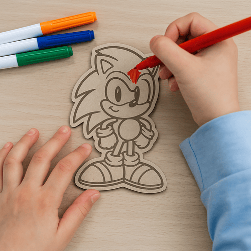 Laser Engraved 2.5 mm MDF Craft Cutout, 3.5x4 inch Dimension, Pack of 3, Kids Colouring Set_67
