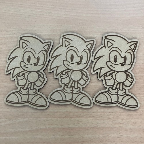 Laser Engraved 2.5 mm MDF Craft Cutout, 3.5x4 inch Dimension, Pack of 3, Kids Colouring Set_68